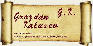 Grozdan Kalušev vizit kartica
